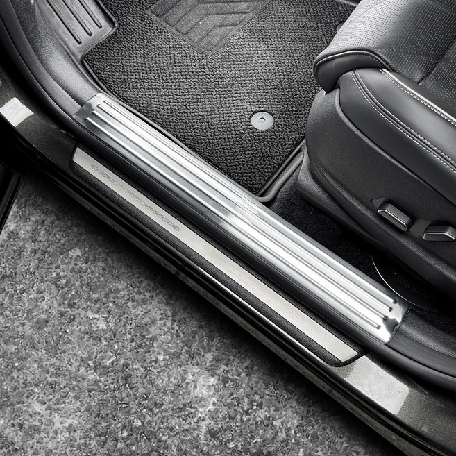 카스타 호환 GV70 페이스리프트 용품 도어스커프 내부 커버, 기타, (실버) 도어스커프 커버 4P-PE