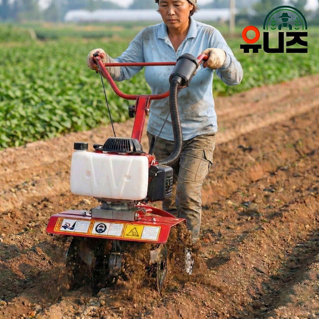 유니즈 미니관리기 소형관리기 경작기 관리기 UN-144F 경운기 로타리 4행정 농기계, 1개, 4행정 관리기 UN-144F