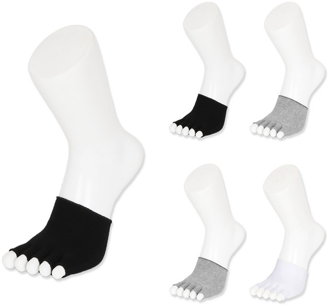 아놀드파마 남녀공용 오픈토우캡 발가락양말 속양말 이너삭스 요가 5켤레