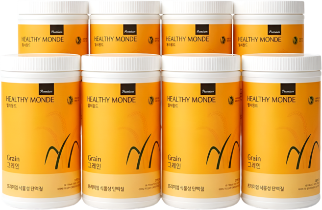 헬씨몽드 식물성 단백질 쉐이크 프로틴 파우더 분말 그레인, 765g, 8개