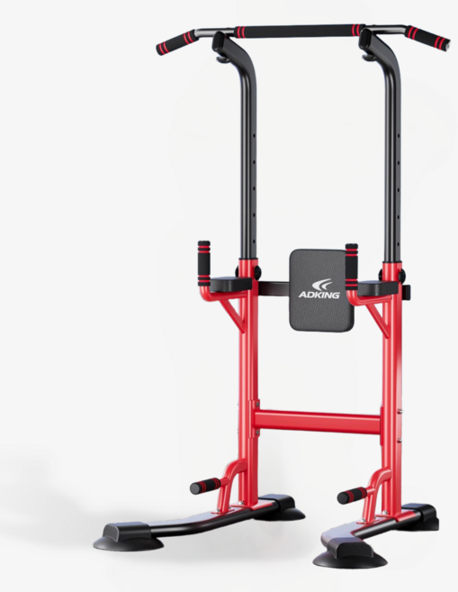 맥스코어 치닝디핑 딥스 운동기구 턱걸이 바풀 풀업바 홈트 풀업 철봉 실내 딥스바 가정용, 고급형, 레드블랙