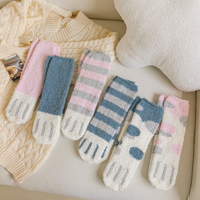 귀여운 고양이발 포근 수면양말 3종세트