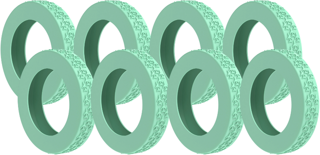 2026 프리미엄 캐리어바퀴보호 실리콘 커버 대 중 소 사이즈, 민트그린, 1세트