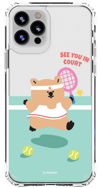 트라이코지 갤럭시 S23울트라 쿼카 올림픽 클리어 에어쿠션 젤하드케이스