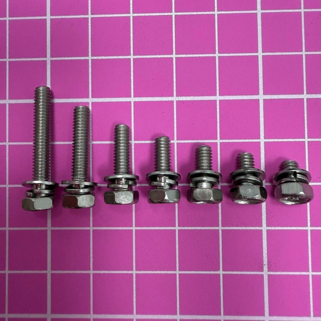 台灣製造 M4X10 不銹鋼304十字外六角組合螺絲 螺栓, 1個, M4X10 (10PCS)