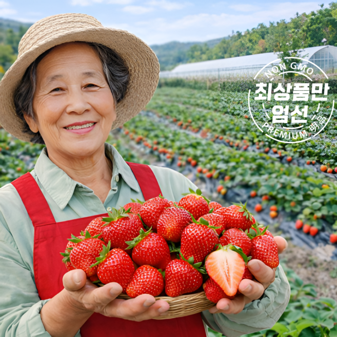 산지직송 프리미엄 고당도 설향딸기, 1개, 701g(특급)