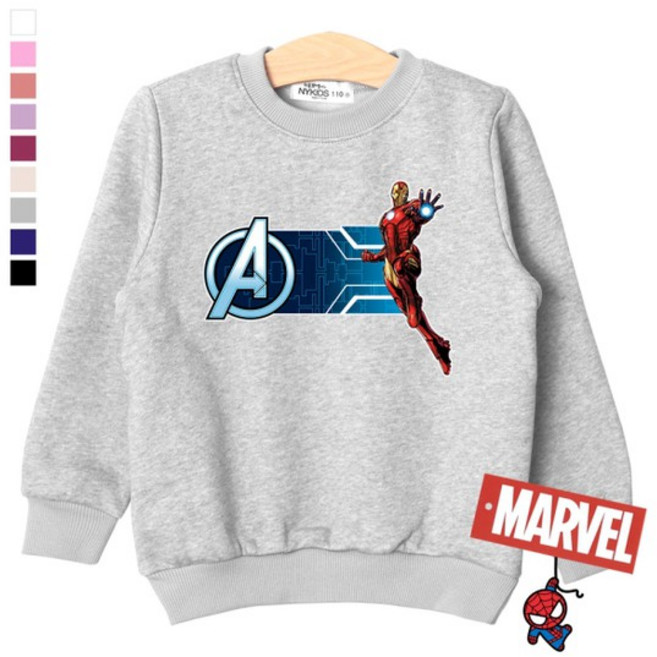 마블 맨투맨(기모) P004 아이언맨