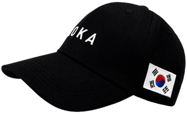 ROKA 군인 모자 볼캡 야구모자 화이트 블랙 태극기