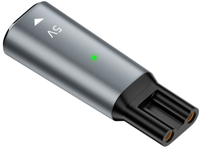 Type C 면도기 충전 어댑터 면도기용 충전 컨버터 USB C 면도기, Oval 5V gray, 1개