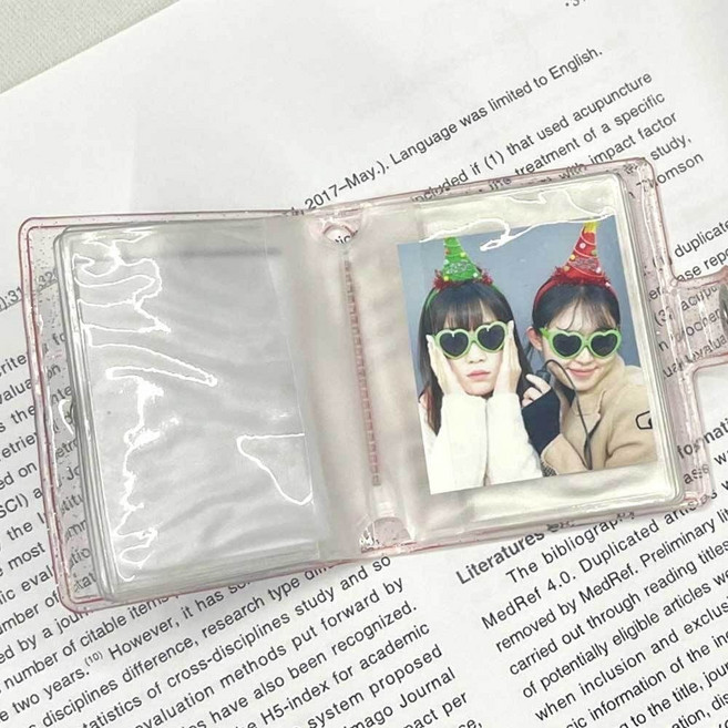 띠부띠부씰 스티커북 미니앨범 샤이니핑크 바인더 증사 띠부씰앨범 띠부띠부씰앨범 포토카드앨범, 1개, 없음