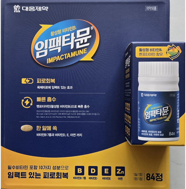 [코스트코 무료배송] 대웅제약 임팩타뮨 84 활성형 비타민B, 1개, 84정
