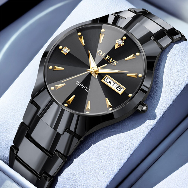 OLEVS 남자손목시계 정품 쿼츠 럭셔리 명품 워터프루프 야광
