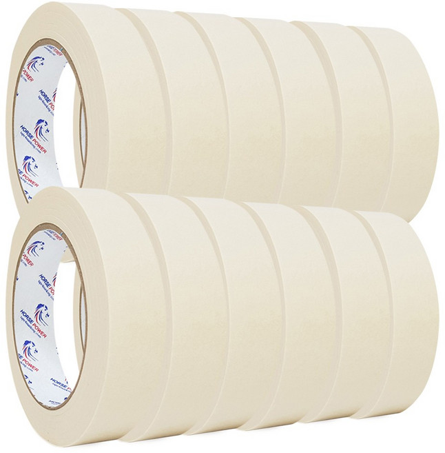 홀스파워 종이 마스킹테이프 SBT03 아이보리 25mm x 40M, 12개