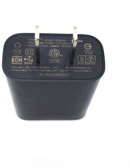Kando 21700 USB 充電鋰電池 3.7V Type-C充電 UC-21700, 1個, Mophie A138 QC3.0充電器
