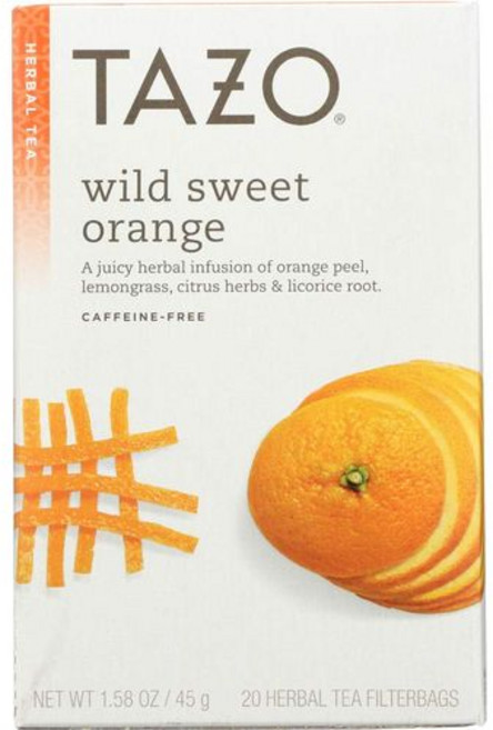 타조 허브차 와일드 스위트 오렌지 - 20개 티백 Tazo Herbal Tea Wild Sweet Orange - 20 Tea Bags, 1.56kg, 1개