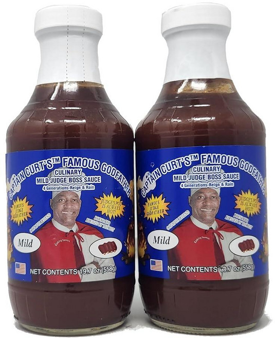 Barbecue Boss 소스 캡틴 커트의 미라클 마리네이드 568.5g(20온스) 병 2팩 원하는 맛을 선택하세요(마일드 보스)130817, Barbecue BOSS 보스 소스 캡틴 커트의 미라클