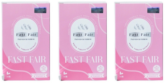 Fast Fair 飛速白 植物膠囊 白番茄 穀胱甘肽 冰晶番茄, 3個, 30顆