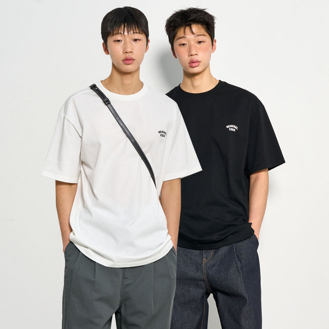 제너럴아이디어 UNISEX 쿨링 로고 반팔 티셔츠 2COL / SBD1U01001-MAN