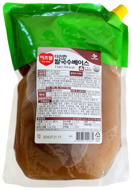 CJ 이츠웰 더진한 쌀국수베이스 2kg, 1개
