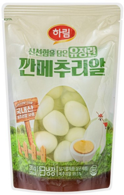 하림 유정란 깐메추리알, 4개, 270g