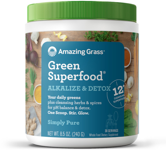 어메이징그라스 그린 슈퍼푸드 알카라이즈 & 디톡스 드링크 파우더, 240g, 1개