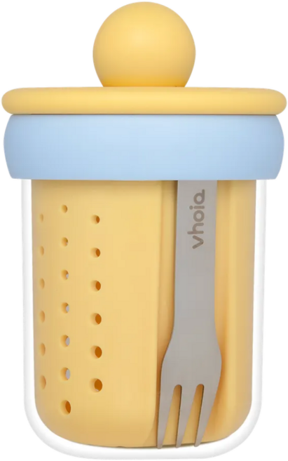 보이오 후르츠팟 과일 샐러드 도시락통 밀프랩 용기 미니 비즈링 푸르트 컵, 1개, 블루망고