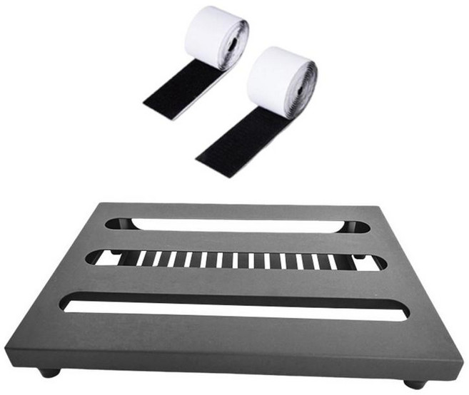 DAMMAIDDAO 기타 효과 페달보드 합금 미끄럼 방지 휴대용 견고하고 안정적이며 분리 가능한 베이스 페달보드 (악기, 회색