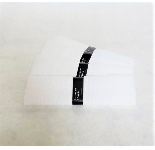 SS1811 버블메이트 일회용 고급샤워타올 중앙띠형 500개입, 1세트, 화이트