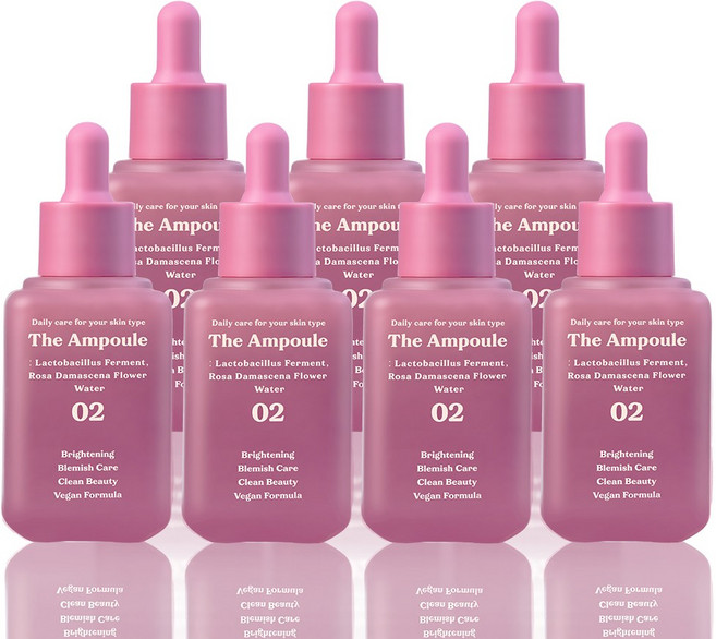 더마쉐어 더앰플 비건 락토바실러스 다마스크장미꽃수 미백 잡티 케어 세럼, 7개, 60ml
