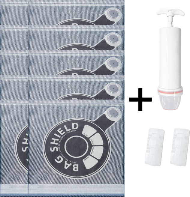 Lay1 3D프린터 필라멘트 보관 전용 진공 압축팩, 압축팩10개 + 핸디펌프