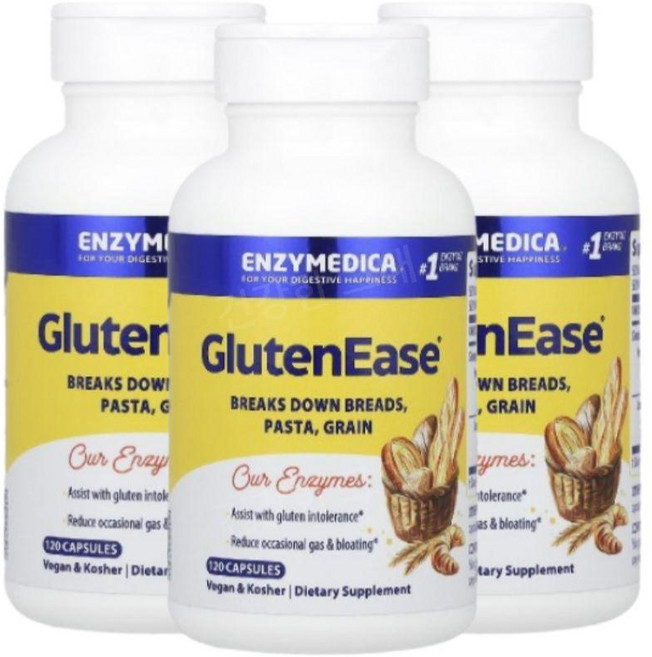엔자이메디카 글루텐이즈, 120정, 3개