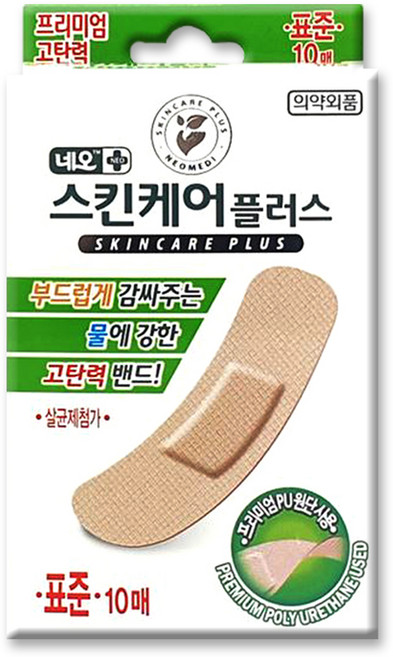 네오 스킨케어 플러스 고탄력 밴드 표준형 10매입, 1개