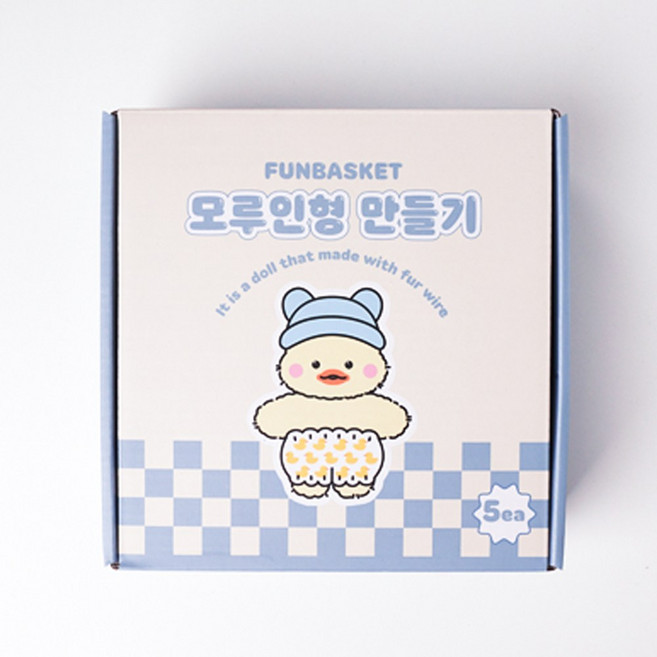 펀바스켓 모루 인형 만들기 키트 DIY 5종 세트, 1개, 오리 세트