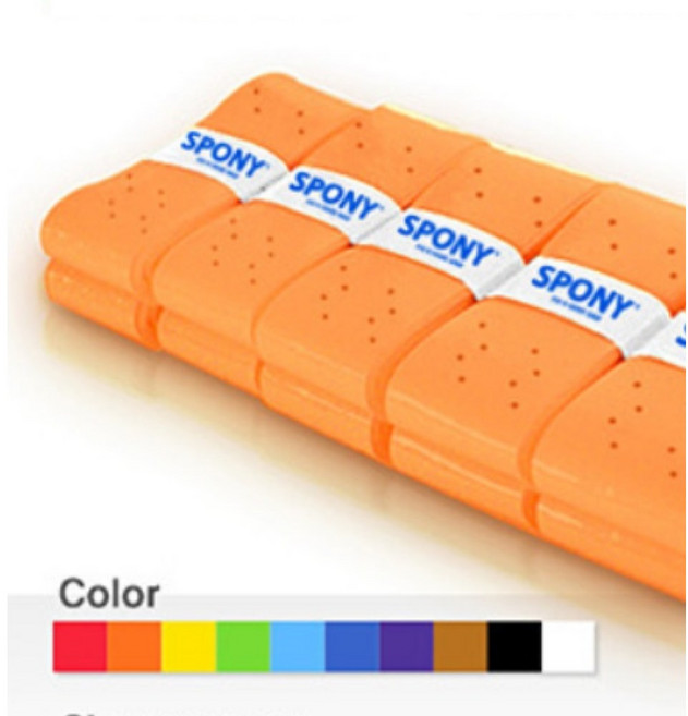 파워스매싱 테니스 배드민턴 오버그립 100개 / 프로 교체 라켓 예쁜 짱짱한, 주황, 1개