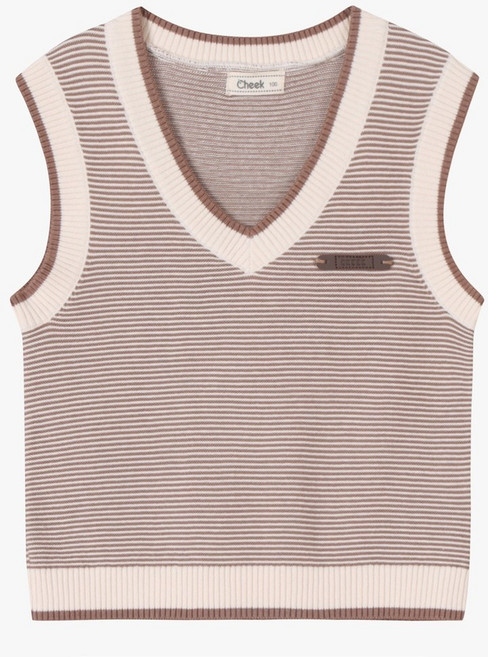 치크 조직감이 예쁜 스웨터 조끼 CKVK2511B_NC강서점