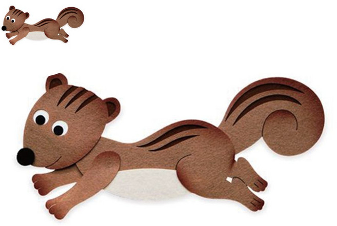 환경미화 Art펠트 날다람쥐 환경꾸미기재료 (22X10cm)동물, 본상품