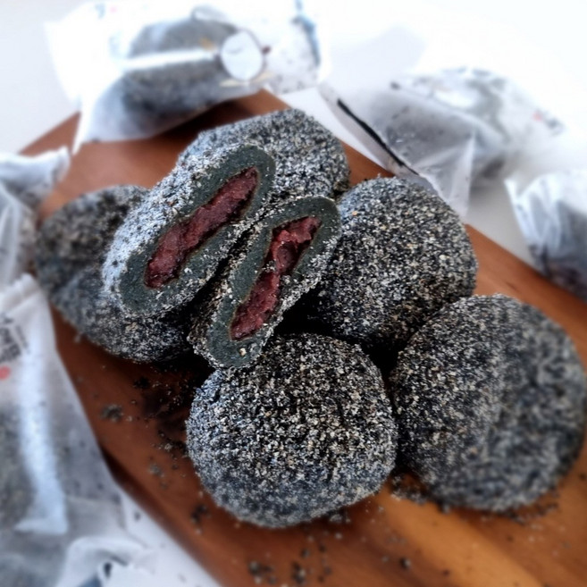 밥알톡톡 흑임자 밥알 찹쌀떡 인절미 식사대용 답례 떡주문, 밥알쑥찹쌀떡 + 밥알흑임자, 780g, 2박스