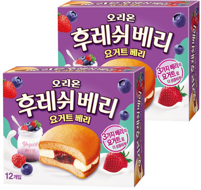 오리온 후레쉬베리 12P(336g) x 8개, 336g, 2개