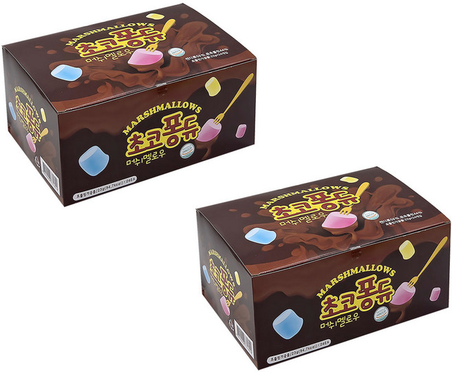 초코퐁듀 머쉬멜로우 24개입, 552g, 2박스