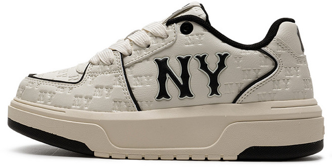 MLB 남녀 공용 청키라이너 엠보 모노그램 쿠퍼스 타운 운동화 3ASXE035N-50CRL