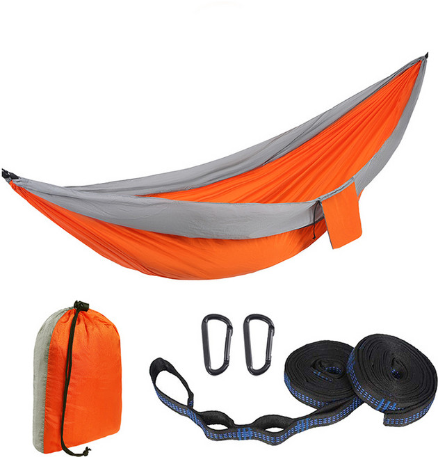 마마픽스 캠핑 등산 고장력 대형 사이즈 해먹, 오렌지