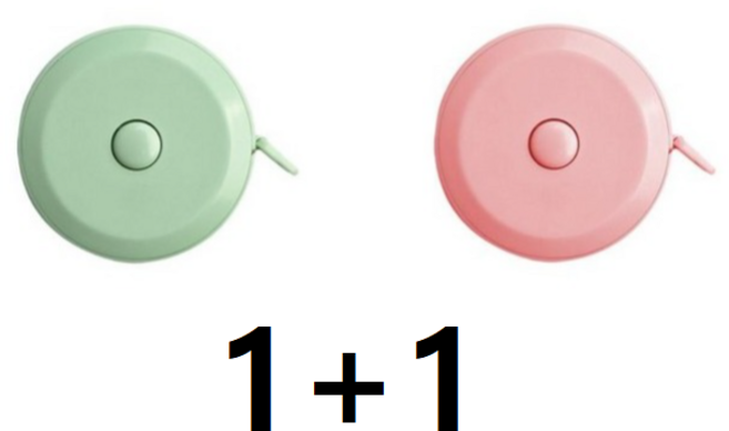헬퍼샵 휴대용 마카롱 줄자 민트+핑크 인기색상 1+1 (150cm), 2개