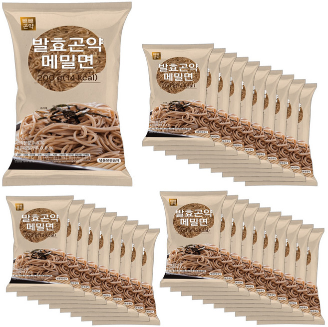 100g당 7kcal 빼빼곤약 발효곤약메밀면200g x 30팩, 200g, 30개