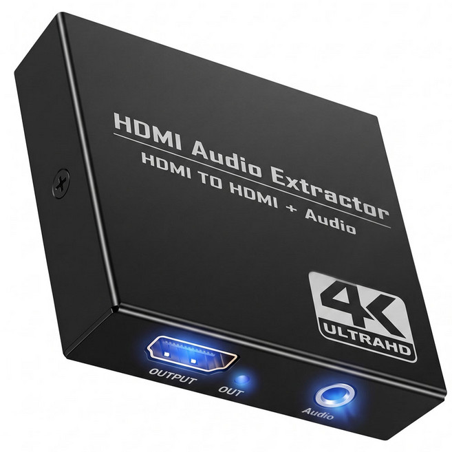 4K HDMI to AUX 오디오 분리기 음성추출 모니터 PS5 스피커연결 사운드 컨버터, 1개