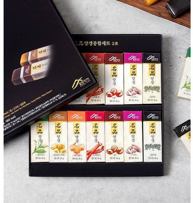 [쇼핑백포함]명절 설 양갱 선물세트 밀양한천 7가지맛 연양갱, 1개, 630g