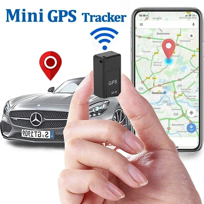 GF07 자기 미니 자동차 추적기 GPS 실시간 로케이터 장치 추적기실시간 차량 위치 애완 동물, Black, 1개