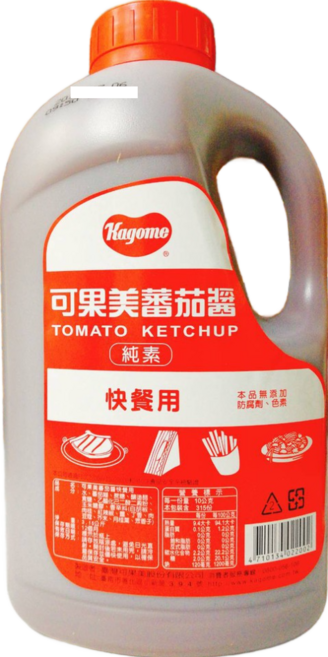 Kagome 可果美番茄醬 純素 快餐用 無添加防腐劑・色素, 3.15kg, 1個