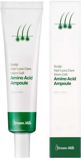 크림밀크 스칼프 줄기세포 아미노산 탈모 증상완화 집중케어 데일리 앰플, 1개, 30ml - 쿠팡