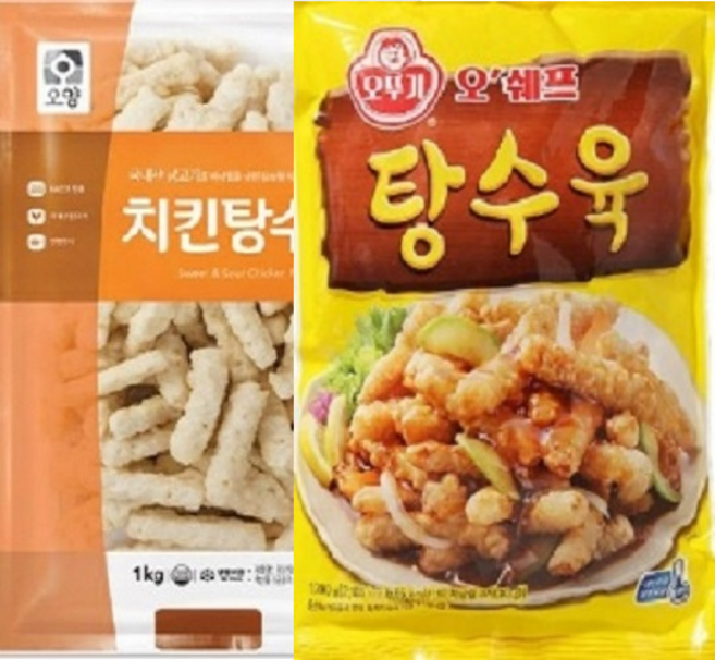 오뚜기 탕수육 1kg+사조 치킨탕수육 1kg, 2개, 1kg