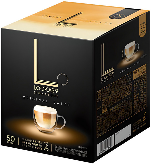 루카스나인 시그니처 라떼 커피믹스, 14.9g, 50개입, 1개